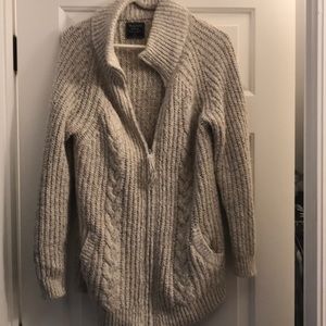 Abercrombie zip front sweater